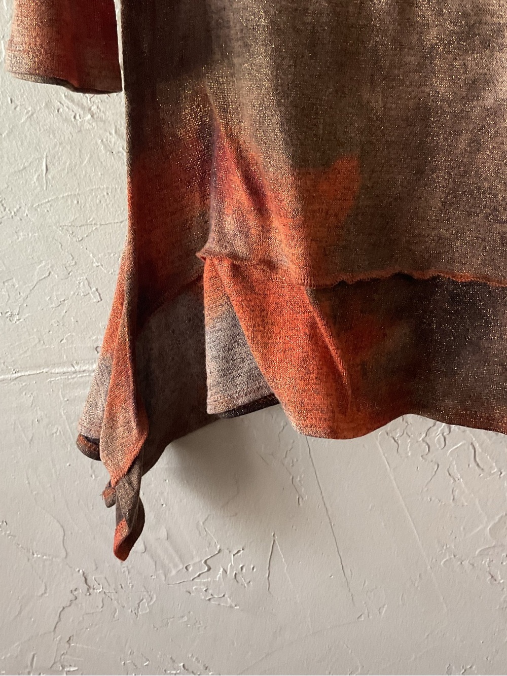 Coco Bianco Women's Rust and Brown Draped Tunic Sweater - Picture 6 of 8